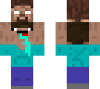 noob holding herobrine's head