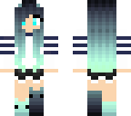 cute blue hair girl
