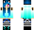 blue cat girl wirh hoodie