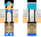chibi nerd blue hair