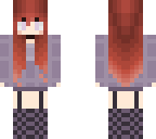 purple shirt red hair girl