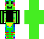 muliticoulered green man