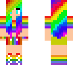 rainbow colour girl