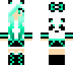 cute blue panda girl