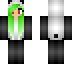 green panda girl