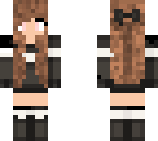 gurl with pink eyes and brown hair