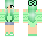 mint green girl