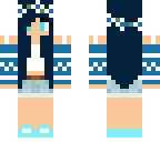 blue flower girl