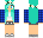 blue plaid girl