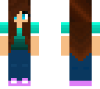 brown-haired blue girl