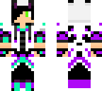 cyan purple panda