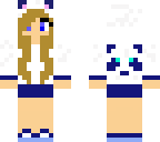 dark blue panda girl