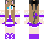 kawaii purple maid cafe girl