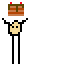 mr potato and his raspberry chocolate cake