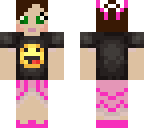 supergirlygamer wearing a derpy smiley face shirt