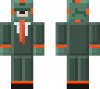 blocky guardian in a suit