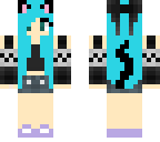 cute blue-haired cat girl