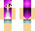 cute girl with pinky purple hair