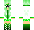 green hoodie girl