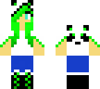 green panda girl