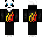panda with fire logo