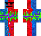 red and blue hacker