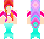 weird colorful mermaid