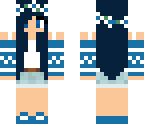 blue flower girl