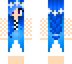 blue flower girl