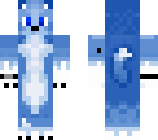 blue wolf with watch
