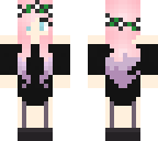 cute gotic girl with pink and purple hair