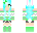 green bunny girl
