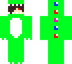 green dino teenager onesie