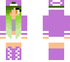 mint green and purple girl