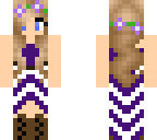 purple spring girl
