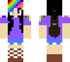 rainbow haired brunette - backpack