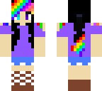 rainbow haired brunette