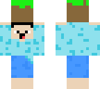 steve holding grass