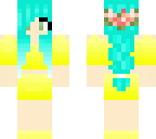 blue braid yellow outfit girl