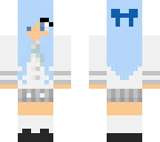 blue girl school skin