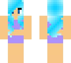 blue haired girl swimsuit