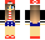 cute girl blue red black white