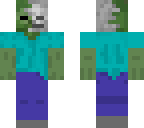 half zombie head half skeleton head