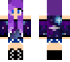 purple galaxy girl