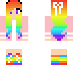 rainbow cat girl skin