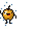blue and golden apple