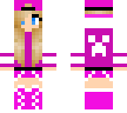 pink creeper cutie pie with  straight hair