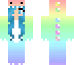 rainbow dino girl edited