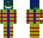 striped futuristic zombie girl