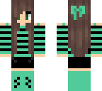 teal and black girl